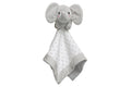 Plush Animal Lovey Blankie, 12"x12", Minky Elephant, Grey
