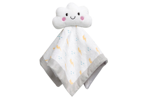 Plush Minky Cloud Lovey Blankie, 12"x12", White