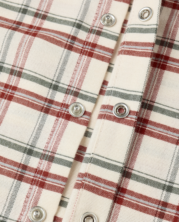 Rylee + Cru Baby Boy Collared Flannel Romper - Holiday Plaid Red/Green, Snap Button