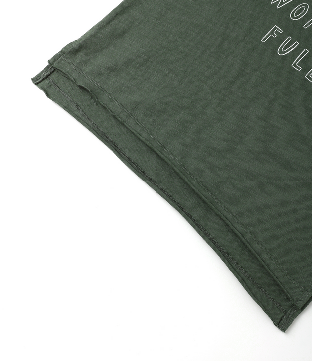 Rylee + Cru Mini UNISEX L/S Graphic Tee - Life is Wonder Full, Evergreen GENDER NEUTRAL