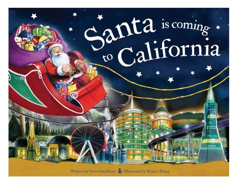 Santa is Coming to California Hardcover Holiday Children's Book