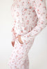 Posh Peanut Bamboo Women's L/S Scoop Neck Lounge Jogger Pajama Set - London Autumn Micro Floral