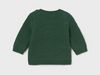  Braided Chunky Knit Crewneck Sweater UNISEX - Pine - Back