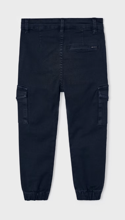Jogger Bottom Cargo Pants - Navy - Back