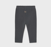 Quilted Kangaroo Pocket Joggers - Charcoal - Back