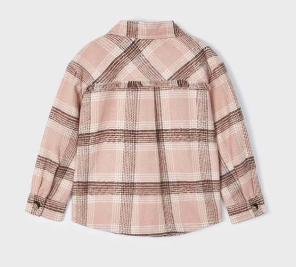 Plaid Shacket - Pink - Back