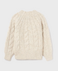 Mayoral Tween/Teen Girls Chunky Braided Knit Sweater - Beige - Back