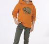 Rubber Bear Applique Hooded Sweatshirt - Saffron - Model