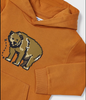 Rubber Bear Applique Hooded Sweatshirt - Saffron - Close-up