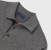 Mayoral Tween/Teen Boys Collared Henley Polo Sweater - Grey - Close Up
