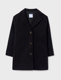 Mayoral Tween/Teen Girls Mouflon Car Coat - Black - Front