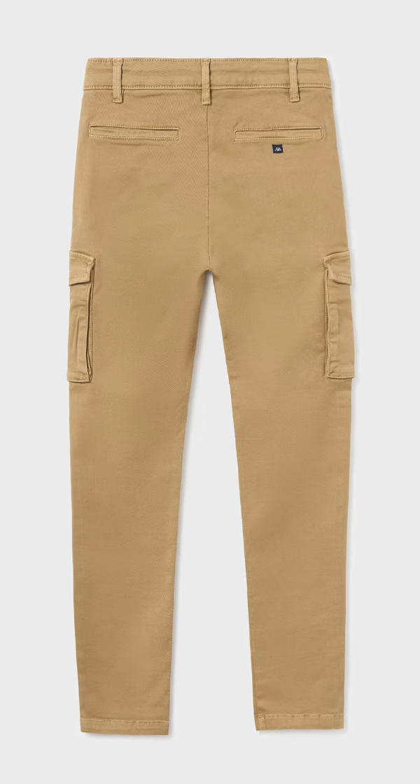 Mayoral Tween/Teen Boys Slim Cargo Pants - Walnut - Back