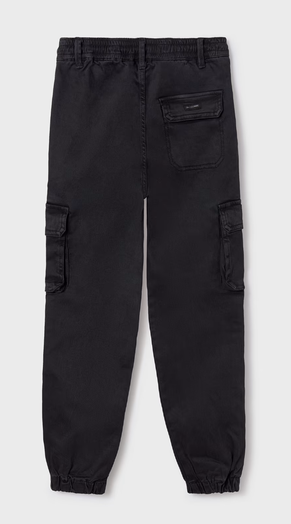 Mayoral Tween/Teen Boys Jogger Bottom Relaxed Cargo Pants - Black - Back