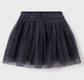 Mayoral Tween/Teen Girls Plaid Tulle Skirt - Navy - Front