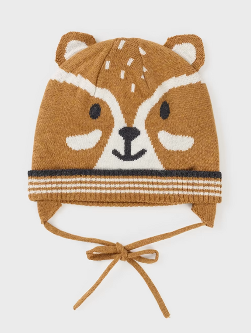 Mayoral UNISEX Toddler Knit Beanie w/Ears - Fox - Front