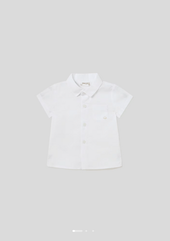 1194 Baby S/S Collared Dress Shirt - White