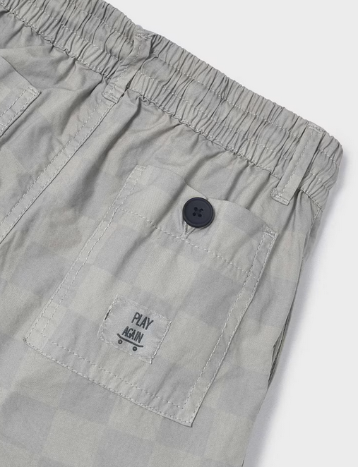 3279 Mini Boys Cotton Linen Striped Shorts - Indigo Blue