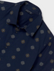 6117 Tween/Teen Boys S/S Button Up Dress Shirt - Navy Print