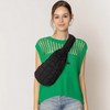 Soft Quilted Puffer Crossbody Purse, Sling Bag - Black