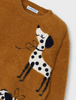 4356 Mini Girl Multicolor Dog Sweater for Girls - Caramel