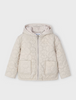 4495 Mini Girl Heartflower Quilted Coat - Alpaca