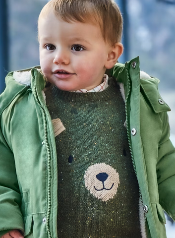 2314 Baby & Toddler Knit Bear Jersey - Forest Mix