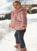 2484 Baby & Toddler Quilted Hooded Zippered Coat - Blush Pink Heart