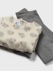 2713 Baby & Toddler Hedgehog Print Ruffled Top and Leggings Set - Charcoal