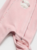 2779 Infant Girls Velour Lamb Footie - Baby Rose