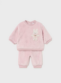 2508 Infant Velour Bunny Jogger Set - Blush