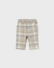 2522 Infant Boys Checked Flannel Plaid Pants - Walnut