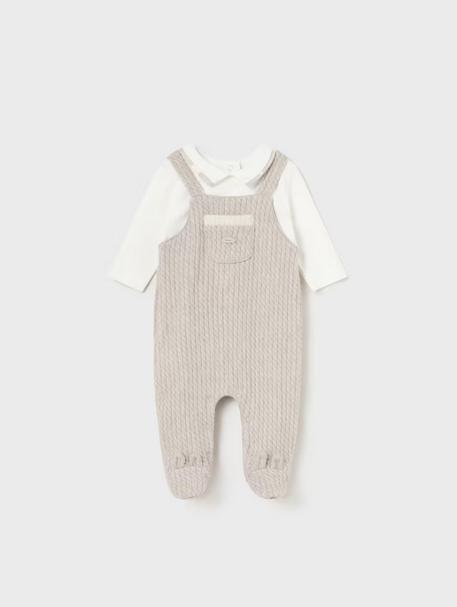 2615 Infant Structured Neck Onesie with Jacket - Walnut