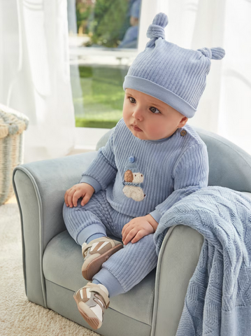 2626 Infant 3-Piece Corduroy Tracksuit - Sky