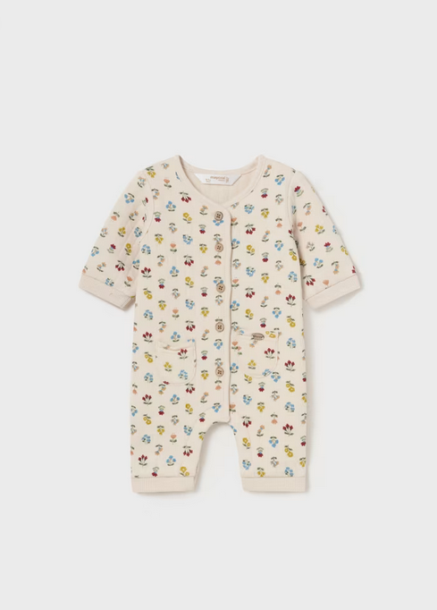 2601 Infant Quilted Flower One-Piece - Pottery