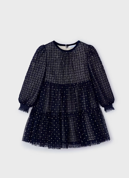mini kids girls tulle dress Jovani Kids K23956 Fit And Flare Sequin Tulle Floral Girls Short Dress