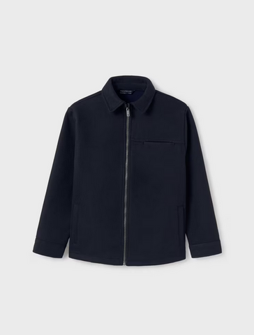 7106 Tween/Teen Boys Knit Zip Modern Car Coat - Navy