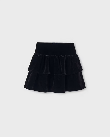 7970 Mayoral Tween/Teen Girls Velvet Skirt - Black