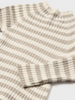 2046 Baby & Toddler Girls Natural Striped Knit Mockneck - Bark