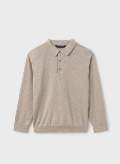 7103 Tween/Teen Boys Knit Polo - Sand