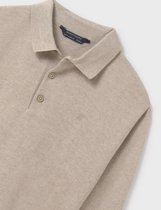7103 Tween/Teen Boys Knit Polo - Sand