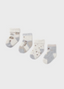 9759 Baby & Toddler 4-Piece Animal Print Sock Set - Grey