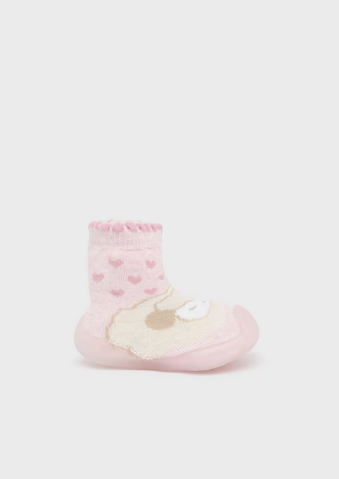 9781 Baby & Toddler Bear Sock Shoes - Baby Rose