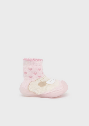 9781 Baby & Toddler Bear Sock Shoes - Baby Rose