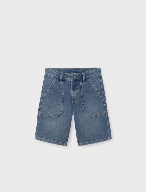 6204 Mayoral Tween/Teen Boys Denim Bermuda Shorts - Medium Wash