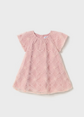 1982 Baby & Toddler Embroidered Tulle Dress - Rose