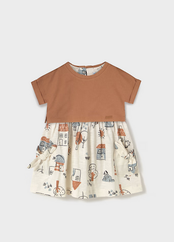 1918 Baby & Toddler Eco-Sustainable Boxy Ribbed T & Sundress Set - Toffee Home