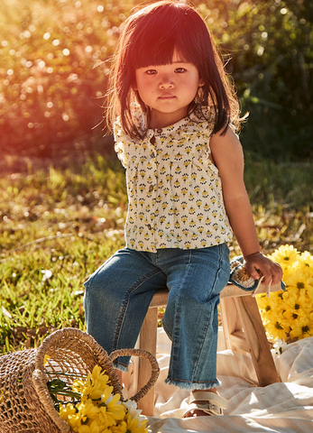 1572 Baby & Toddler Flared Front Seam Jeans - Medium Wash