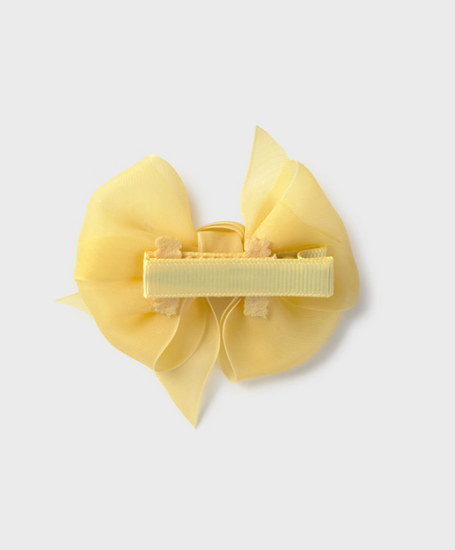 9888 Mayoral Baby/Toddler Girls Organza Headband & Nonslip Hair Clip Set, 2PC - Sunflower Yellow