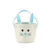 Easter Basket - Natural Canvas Bunny, Blue Gingham