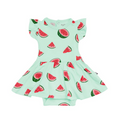 Kyte Bamboo Twirl Bodysuit Dress - Watermelon